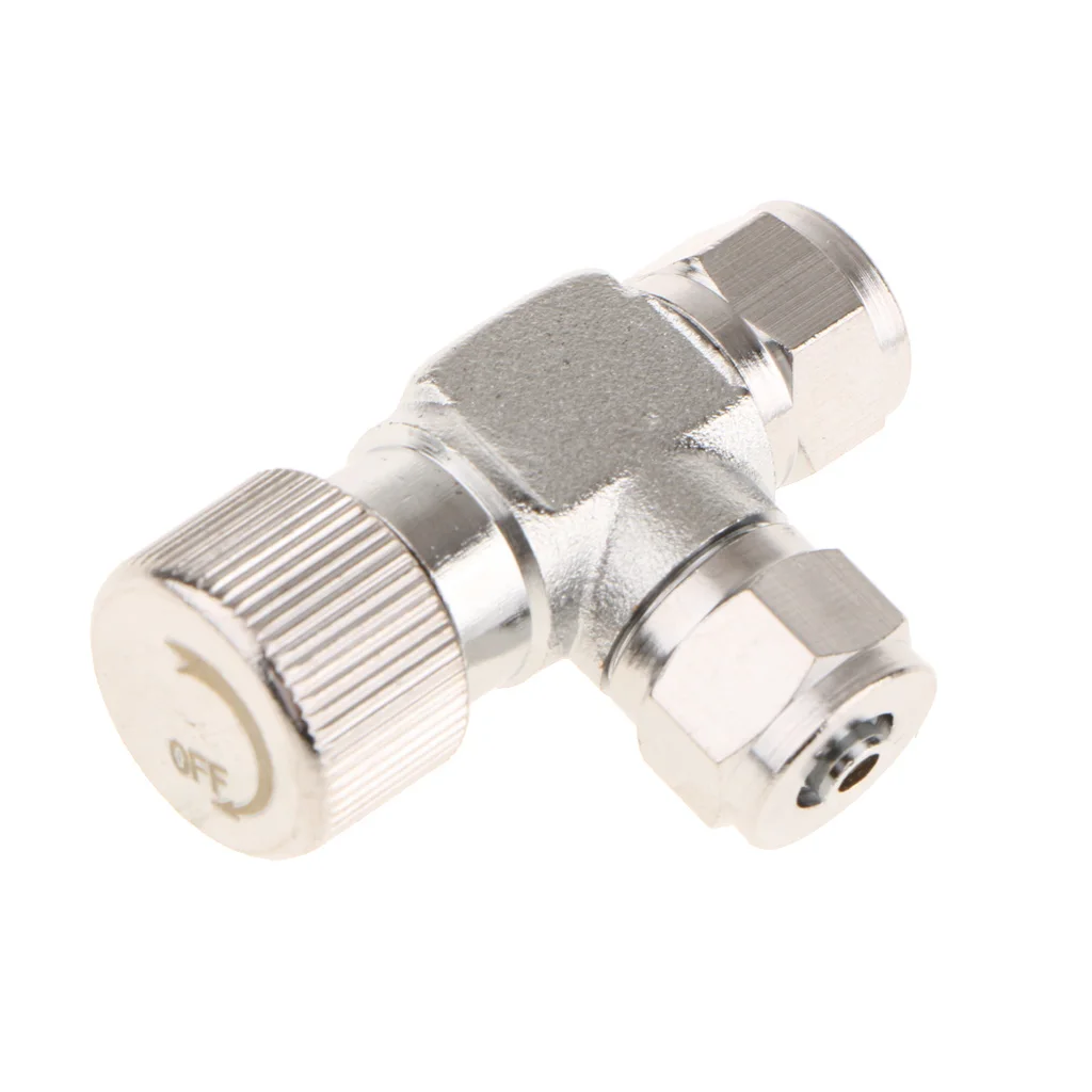 Two Way Aluminum Aquarium Precise CO2 Needle Adjustment Valve Co2 Regulator Adjusting Solenoid Valve