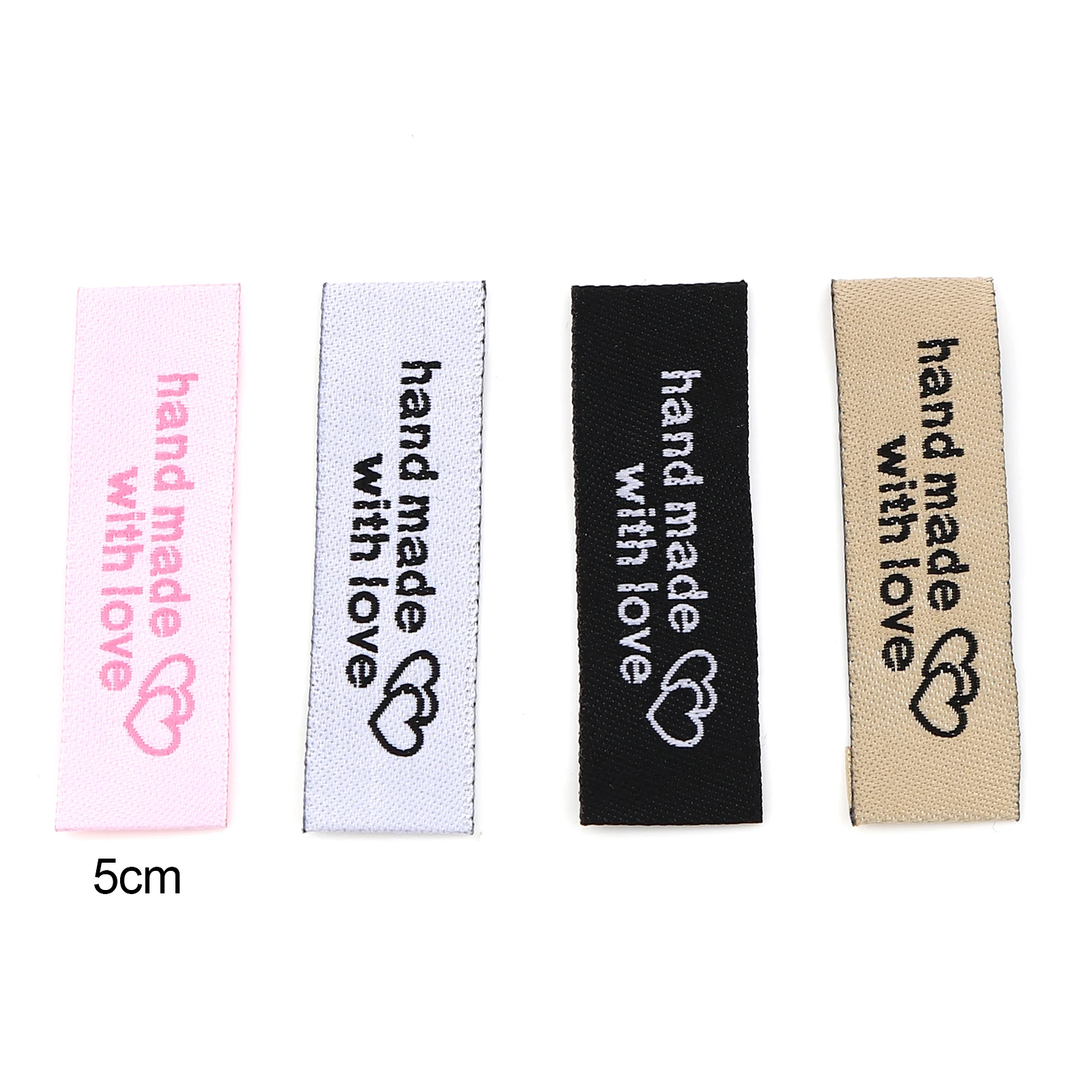 Clothing Labels Garment Labels Sewing Labels 50PCs Handmade Embroidered Labels For DIY Hat Bags Scarf Garment