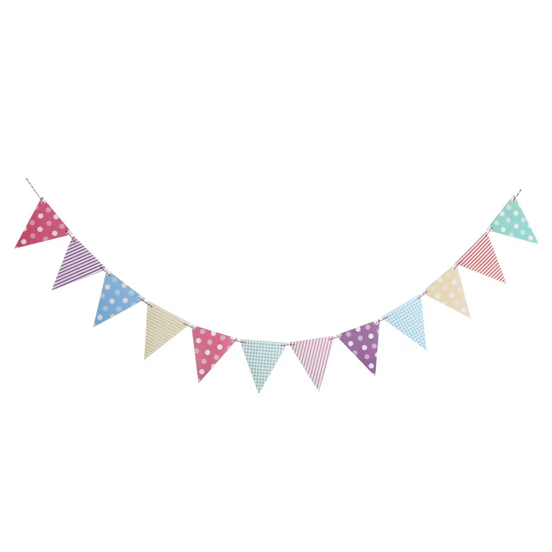 12 Flags holiday Children's Day decor bunting Pennant party decoration banner paper banner supplies events wedding decoration