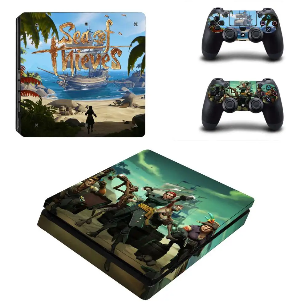 Море воров PS4 тонкие наклейки PS 4 Play станция 4 тонкие стикеры кожи для playstation 4 тонкая консоль и контроллер