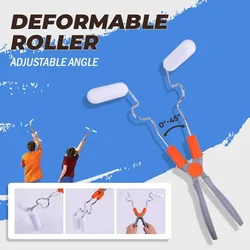 Speed Paint Roller Super Absorbent Fiber Sponges Deformable Roller Adjustable Angle Efficient Labor-saving Paint Prush Tools