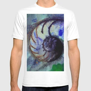 

Sea Wish 1b By Kathy Morton Stanion T Shirt Blue Green Abstract Sea Sea Shell Sea Shells Beach Nautilus Nautilus Shell Ocean