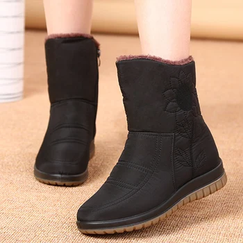 

Snow boots waterproof winter boots women 2019 short boots ankle for women winter shoes woman Wedge shoes
