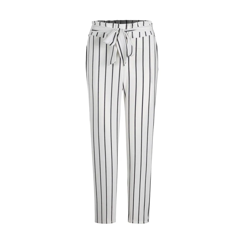 Обтягивающие женские длинные джинсы в полоску с высокой талией, женские брюки, повседневные брюки, женские брюки с поясом# YL10