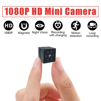 

Mini Camera HD 1080P Nanny Cam with Motion Detection Night Vision and Arm Bandage for Sports Outdoor Magnetic Wearable Camcorder