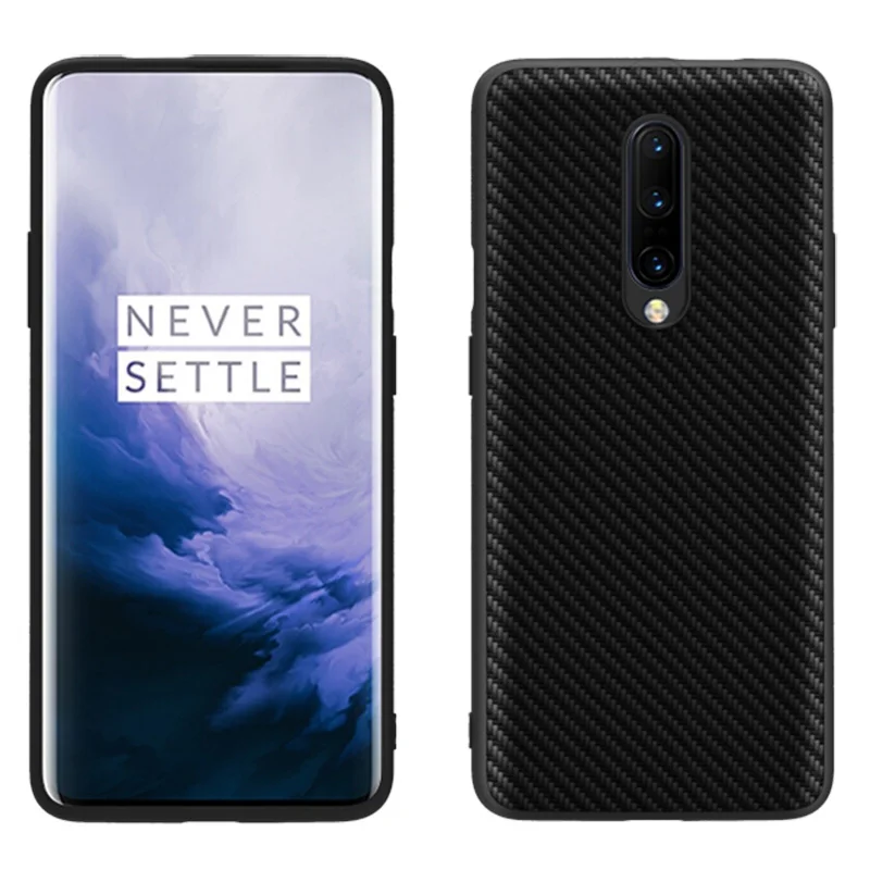 Для Oneplus 7 Pro Чехол из углеродного волокна, Кожаный противоударный чехол, силиконовый мягкий чехол с краями, чехол r для Oneplus 7 Pro 6T 6 5T 5 Cover