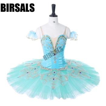 

Junior Aqua Performance Stage Professional Ballet Tutus Women Adult Classical Ballerina Dance Tutu Pancake Adult BT9234B