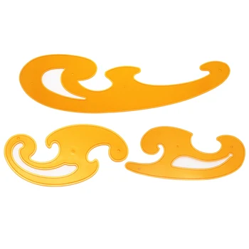 

3pcs Template Ruler Stencil Designer Art Supply Stationery Drawing Tool Multifunctional Drafting School Supplies French Curved