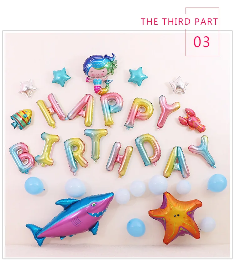 Baby Birthday Scene Decorative Set Children Theme Party Wall Decoration Slip-a Year of Age Balloon Combo Wholesale