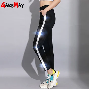 

Garemay Causal Harem Striped Women Pants Female 2019 Classic Women's Sequin Pants Trousers Loose Pants for Women Sweatpants