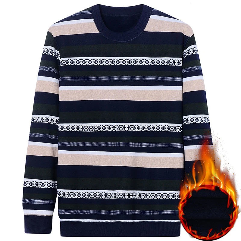 NIGRITY мужской повседневный вязаный свитер осень зима приталенный бархатный свитер Мужская брендовая одежда