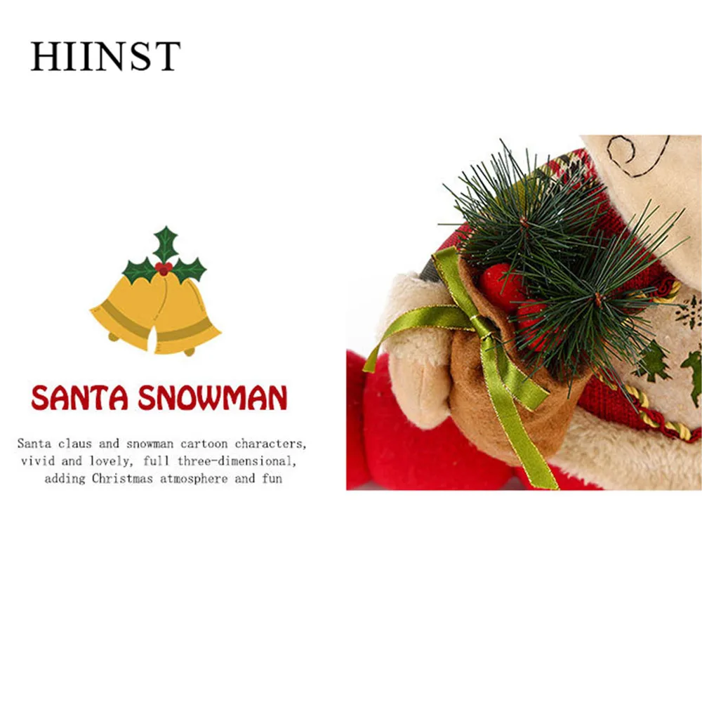 HIINST, Рождественский Декор, детские игрушки, пробка, снеговик, Санта Клаус, большая кукла, орнамент, подвески для детей, подарок, милая хлопковая кукла