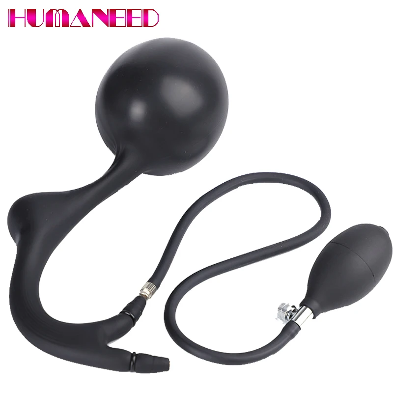 

Anal Plug Inflatable Butt Beads Gay Expandable Large Dildo Pump Prostate Massage Sex Toys for Women Men Silicone Anus Dilator