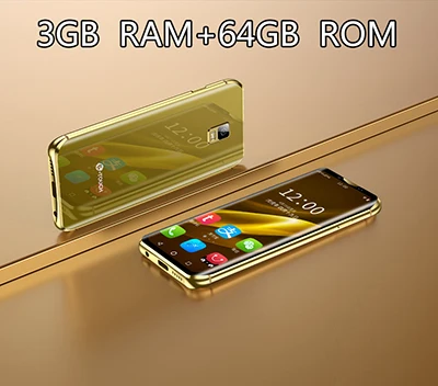 Anica K-TOUCH i10/S 2G+ 16G/3G+ 3 2G/3G+ 64G маленький мини двойной 4G Ультра тонкий 3,5 экран Face ID две sim-карты двойной режим ожидания Android 8,1 - Цвет: Gold  3G RAM 64G ROM
