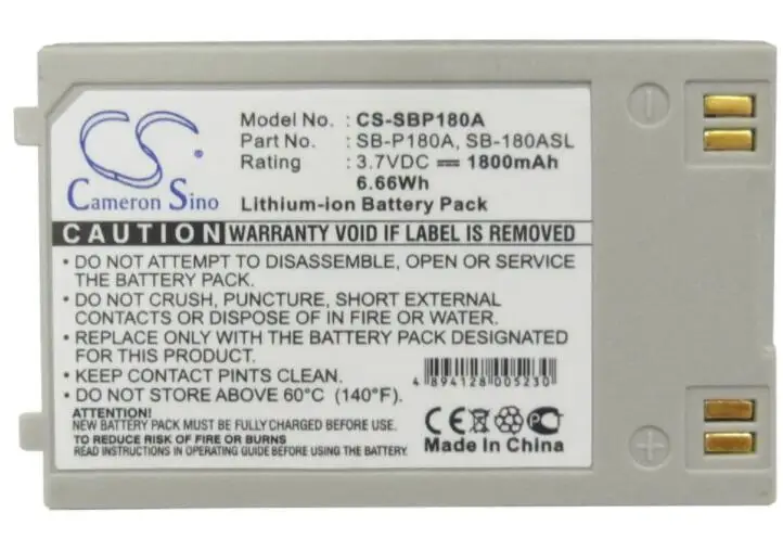 Cameron sino 1800 мА/ч, батарея для SAMSUNG SC-MM10 MM10BL MM10S MM11 MM11BL MM11S MM12 MM12BL MM12S X205L X205WL X210L X210WL