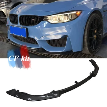 

CF Kit CS Style Front Lip Real Carbon Fiber Auto Bumper For BMW M3 M4 F80 F82 F83 Spoiler Car Styling