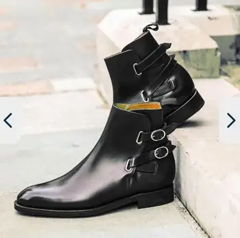 

Men PU Leather Shoes Low Heel Casual Shoes Dress Shoes Brogue Shoes Spring Ankle Boots Vintage Classic Male Casual TV268