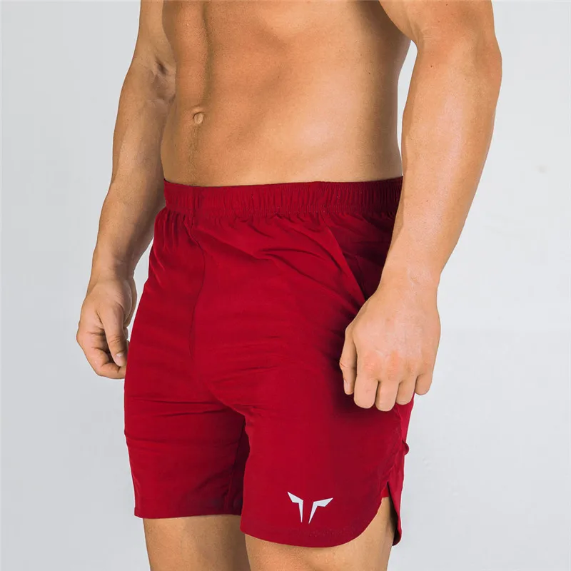 Уличная фитнес шорты летние мужские пляжные шорты мужские шорты кэжуал Мода, дизайн, стиль Мужские брендовые шорты - Цвет: red