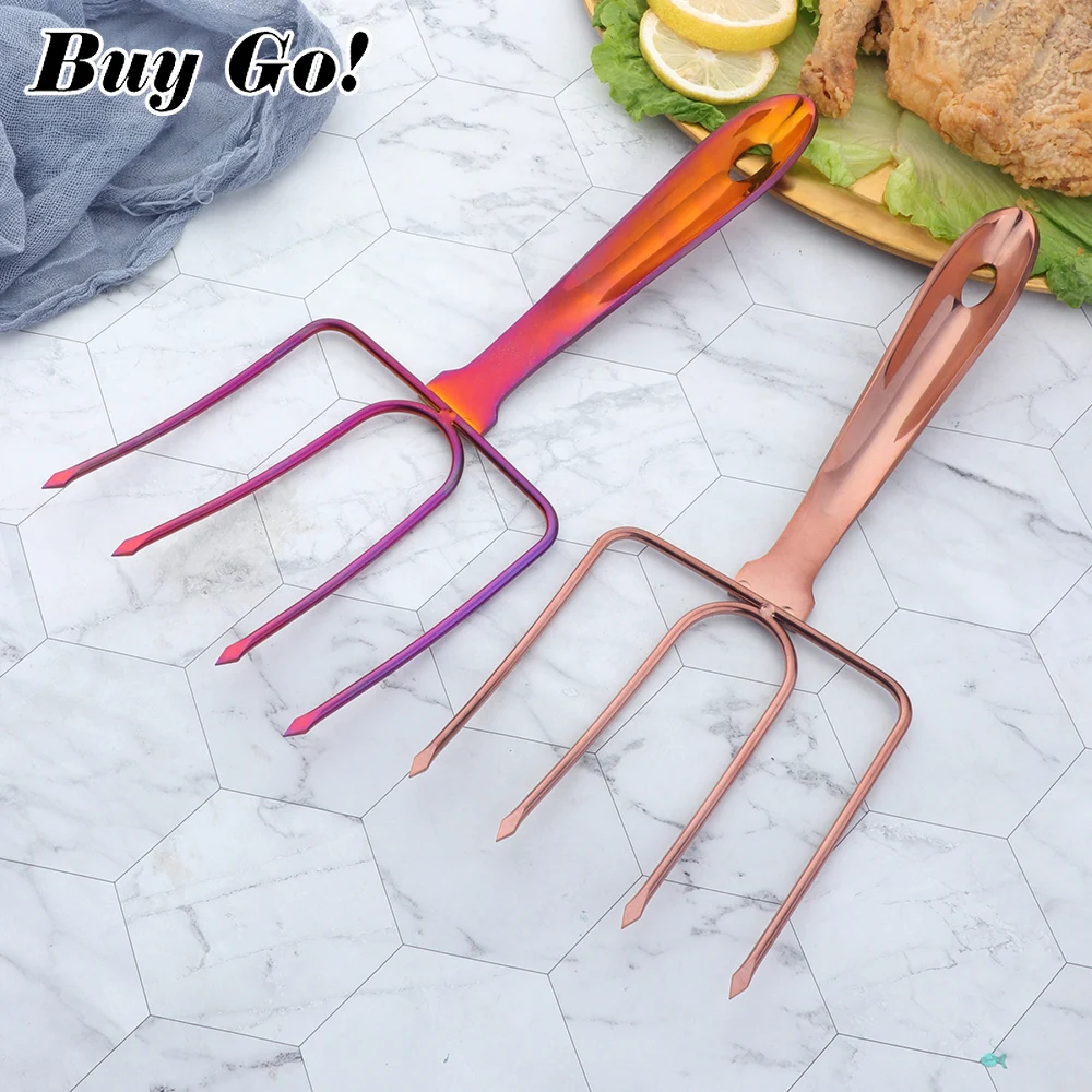 1/2PCS Stainless Steel Turkey Poultry Lifters Forks Roast Ham Chicken Meat Claws