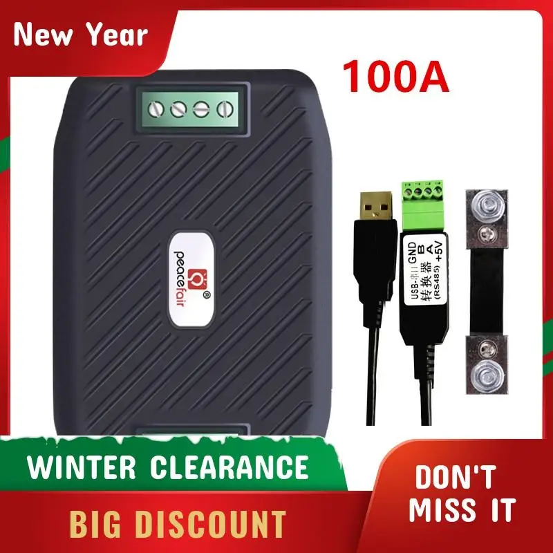 Peacefair DC 0 300V 100A тестер напряжения тока RS485 Modbus измеритель мощности энергии