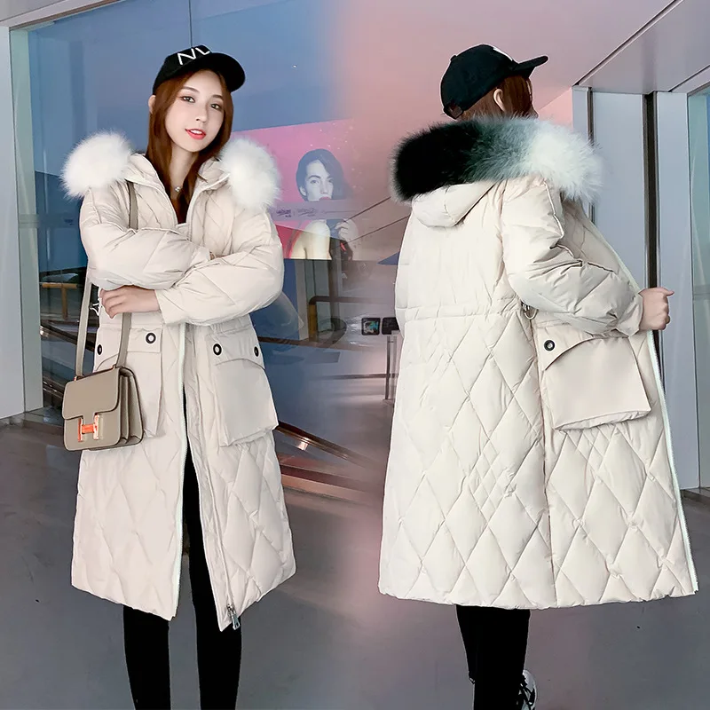 

Foreign Trade Cotton-padded Clothes Women's Mid-length Winter New Style down Jacket Cotton-padded Clothes Thick Large Size Slim