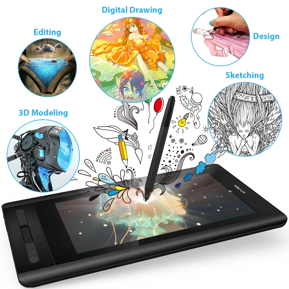 Графический планшет XP Pen Artist 12 для рисования сенсорный создания рисунков и
