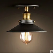 Ретро освещение Балконный потолочный светильник американский стиль деревенский Прихожая входные огни промышленный стиль одноголовое черное платье Ceil