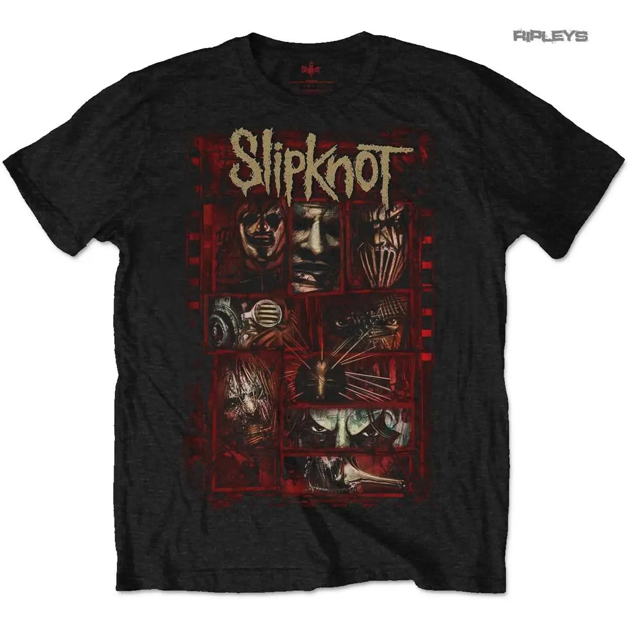 Официальная футболка SLIPKNOT металлическая серая коллекция эскизные коробки все
