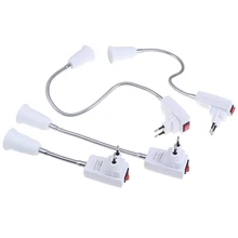 E27 Настольный светильник патрон лампы гнездо+ переключатель адаптер конвертер ЕС вилка