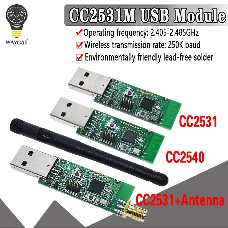 Беспроводная плата Zigbee CC2531 CC2540 Sniffer модуль анализатора Packet Protocol USB интерфейс Dongle