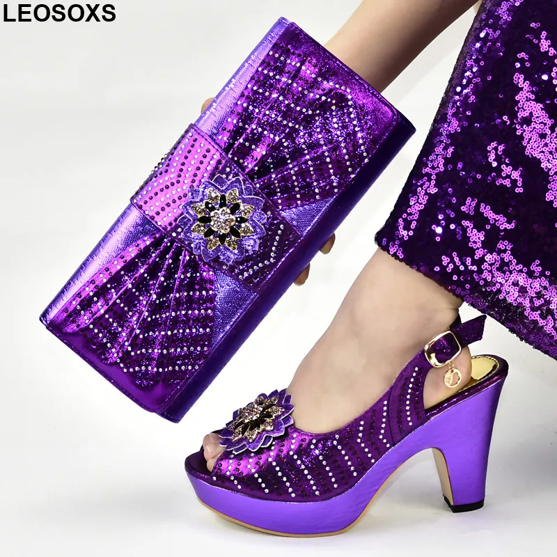 

Italian In Women Women Italian African Party Pumps Shoes and Bag Metal Decoration Matching Shoes and Bag Set In Heels Elegant