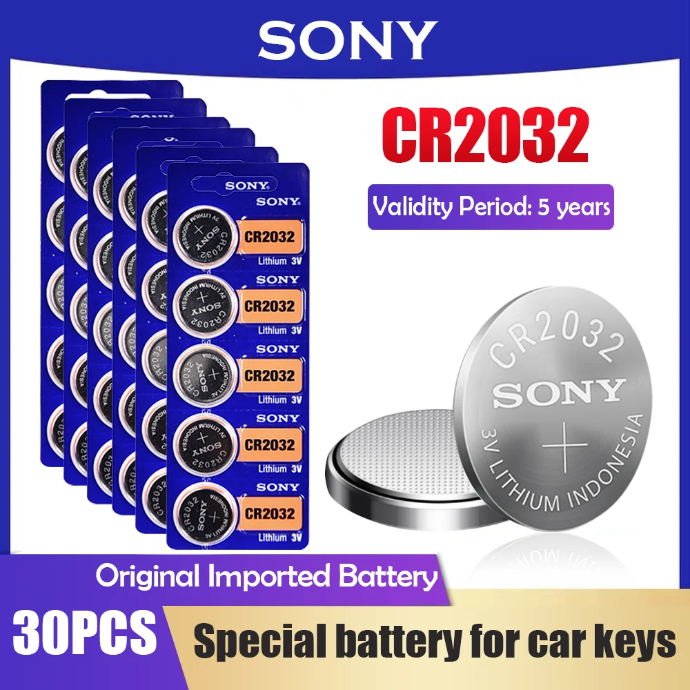 30pcs Sony Cr2032 Cr 2032 3v Lithium Battery Dl2032 Ecr2032 ...