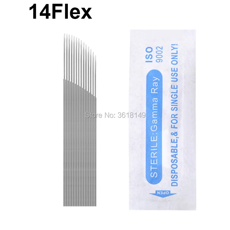 

0.3mm Lamina tebori 14 Flex Microblading Needles Tattoo Blade for Permanent Makeup Laminas for Manual Pen 3D Embroidery