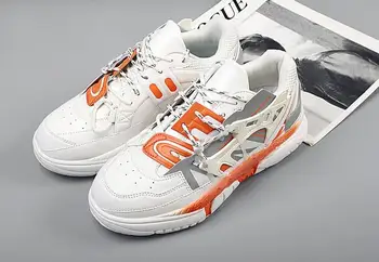 

FIUGGI 2019 New Genuine Leather Sneakers Men Women Plus Size 39-45 Designer Chunky Shoes Breathable Platform Casual Shoes