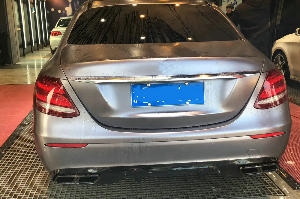 E63 S AMG Look Комплект кузова для Benz E Class W213 E200 E300 кузова FRP передний бампер+ задний диффузор+ выхлопные трубы+ передняя решетка губ