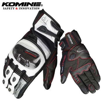 

2020 New For Komine GK-193 Gloves Racing Leather Gloves Sets Driving Motorcycle Shell Hard Gloves Knight Motorbike Gloves Men's