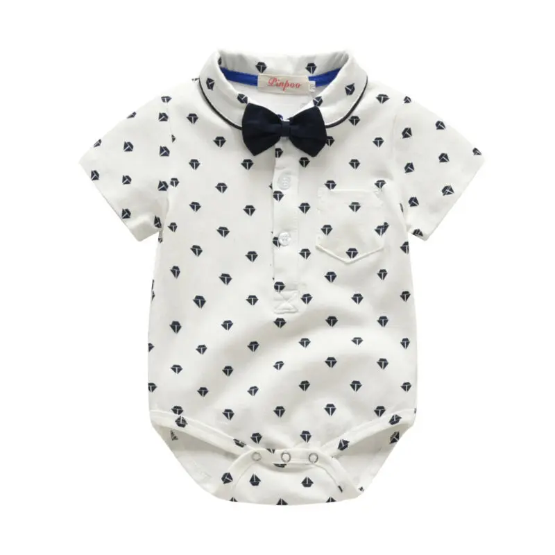 Baby Toddler Boy 6M-4T Wedding Christening Tuxedo Formal Bow Tie Suit Clothes Outfit
