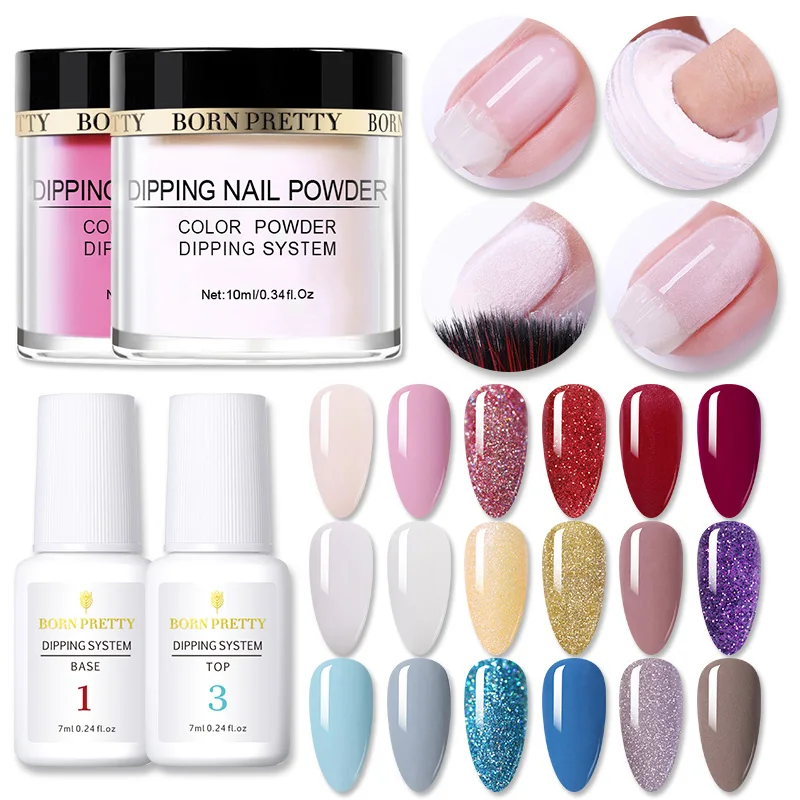 BORN PRETTY 2/7 шт набор порошков для ногтей 10 мл дизайна пылезащитное украшение Ho-logrpahic