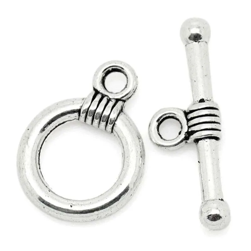 DoreenBeads из цинкового металлического сплава тумблеры круглые Серебристые цвета 15