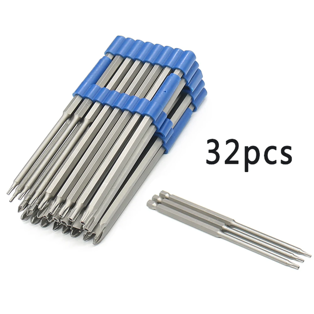 

32pcs Multi Functional Screwdriver Bit Set Hex Shank Torx Cross Slot Screw Head Workshop Equipment Hand Tools