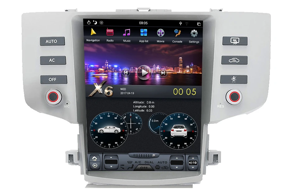 

12.1" tesla style vertical screen android 8.1 Six core Car GPS radio Navigation for Toyota Mark X 2004-2009