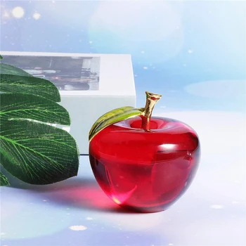 

Crystal Apple Paperweight Pretty Crafts Art&Collection Christmas Gifts Home Wedding Decoration Table/Car Ornaments