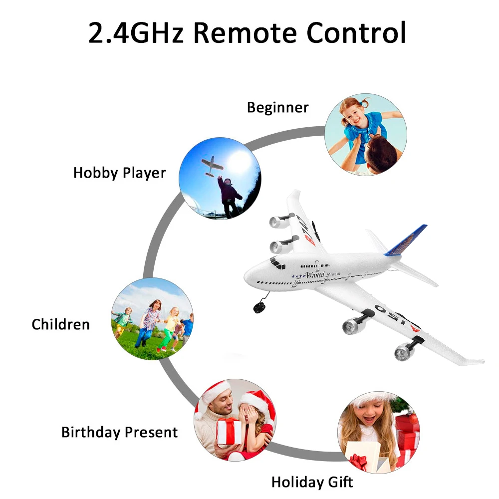 

XK A150 Airbus B747 Model Plane RC Fixed-wing 3CH EPP 2.4G RC Remote Control Airplane Short Charging Time RTF Glider Toy Planes