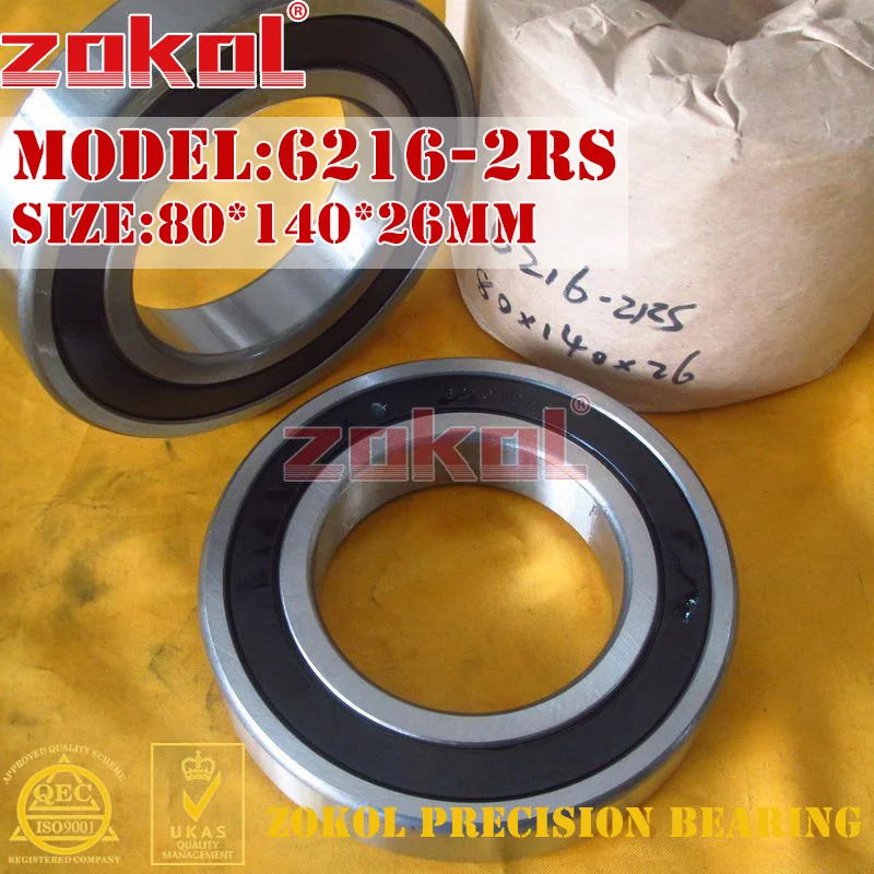 ZOKOL 6210 6211 6212 6213 6214 6215 6216 RS 2RS N Deep Groove Ball Bearing Snap Slot