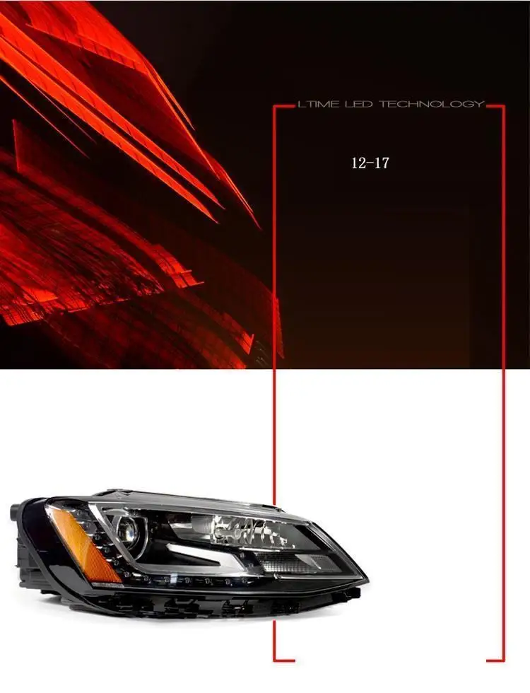 Para Авто ходовые наружные Drl боковые поворотники светодиодные фары Задние Автомобильные фары в сборе для Volkswagen Jetta