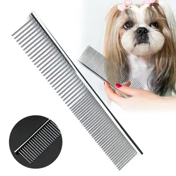 

3Pcs Pet Comb Dog Cat Comb Metal Double Row Teeth Brush Grooming Hair Comb Long Thick Hair Fur Removal