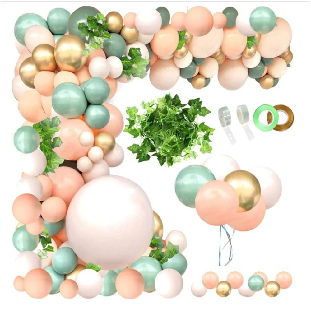 

Оливковая, желтая, серая гирлянда с воздушными шарами, осень, день рождения, свадьба, детский день рождения, свадебный душ, декоративная Арка Kit