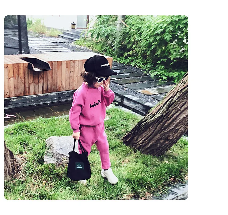 Cena Mihkalev dzieci jesień zima ubrania zestaw zagęścić topy + spodnie 2pecs dziewczyny polar odzież dla dzieci zestawy dla dzieci dziewczyna dres stroje