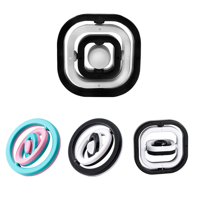 Round/Square 3D Finger Spinner Infinite Flip Gyro Toy Bearing Fidget Spinner Hand Top Spinners Finger Gyro Stress Relief Toys AA 1