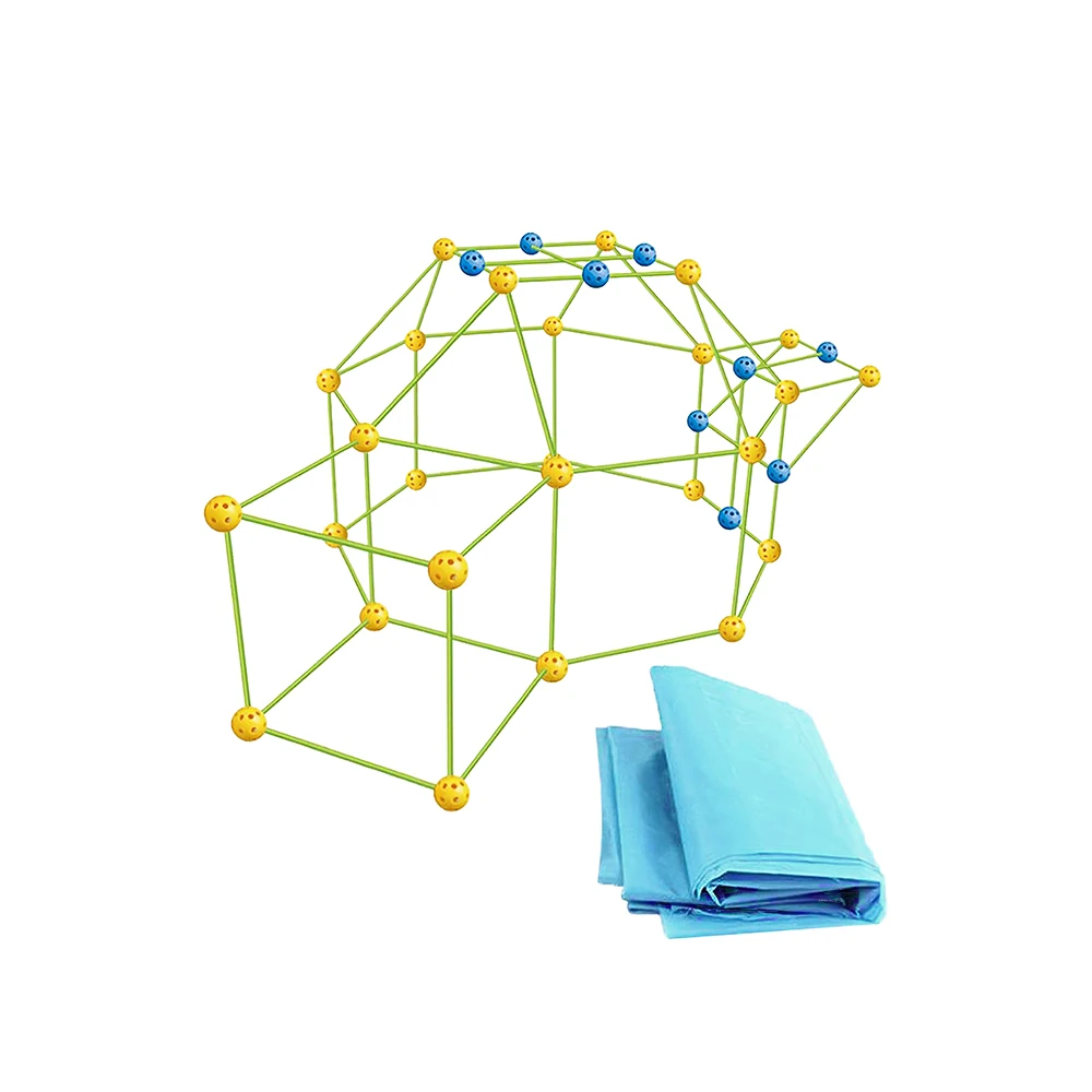 Kapalı açık oyuncaklar çocuklar inşaat Fort binası kaleler tünelleri çadır kiti DIY 3D oyun evi yapı oyuncaklar çocuk kız noel hediye